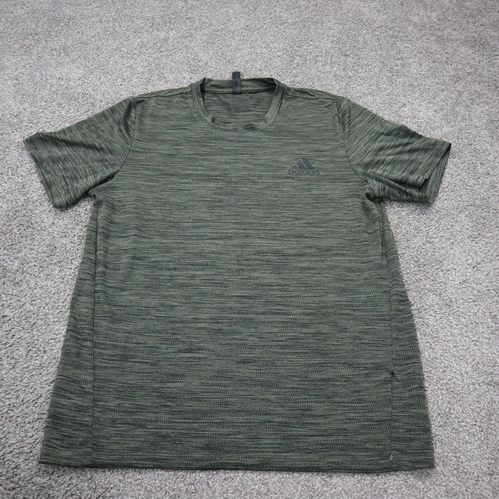 Adidas Womens Pullover T Shirt Top Short Sleeves Crew Neck Green Size Medium