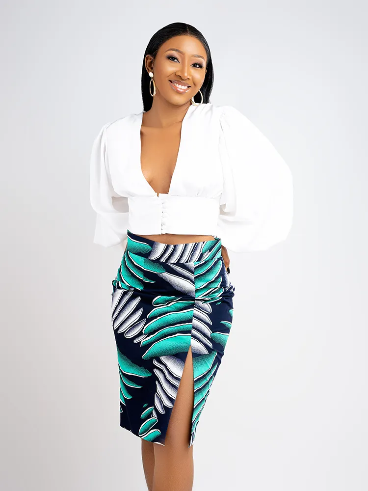 African Print Soraya Pencil Skirt