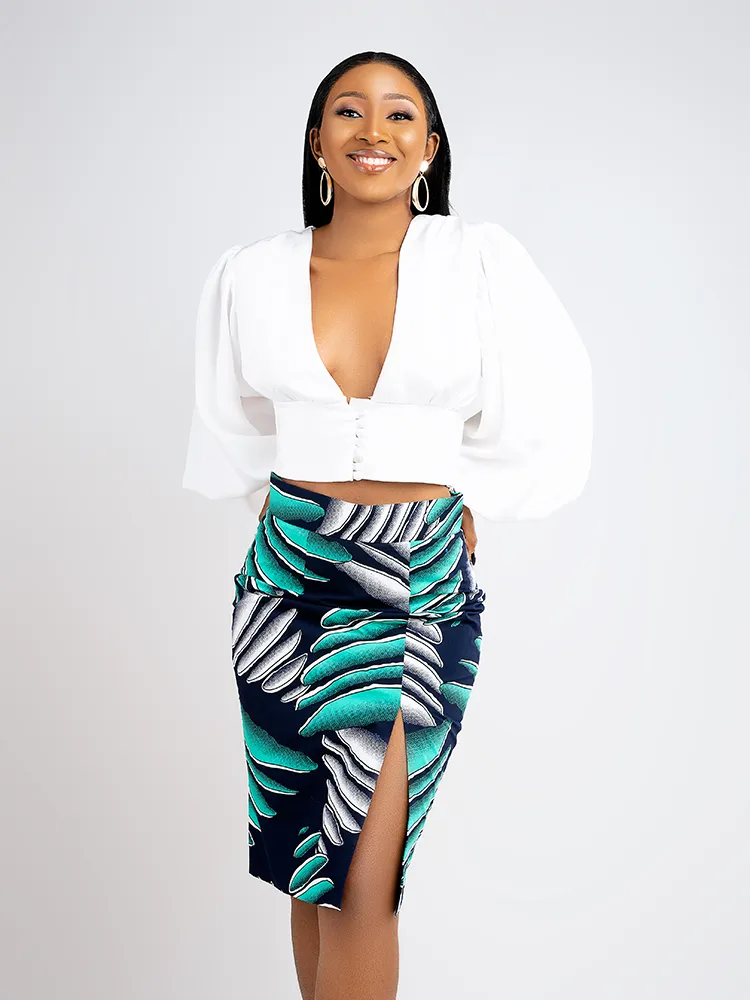 African Print Soraya Pencil Skirt