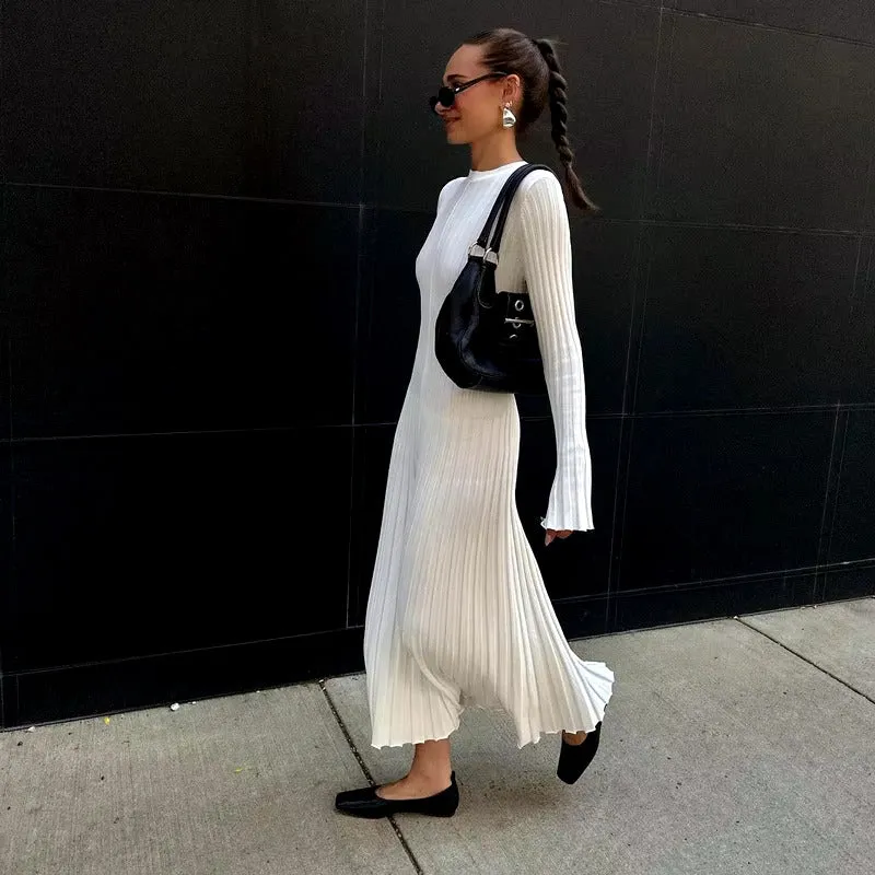 Allegra Minimalist Maxi Knit Dress 