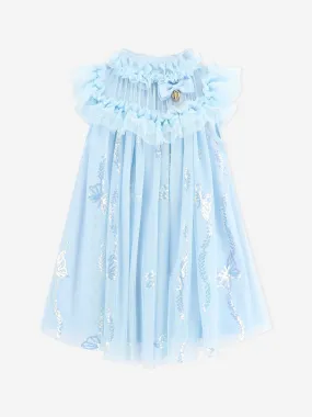 Angels Face Girls Dominique Sequin Butterfly Dress in Blue