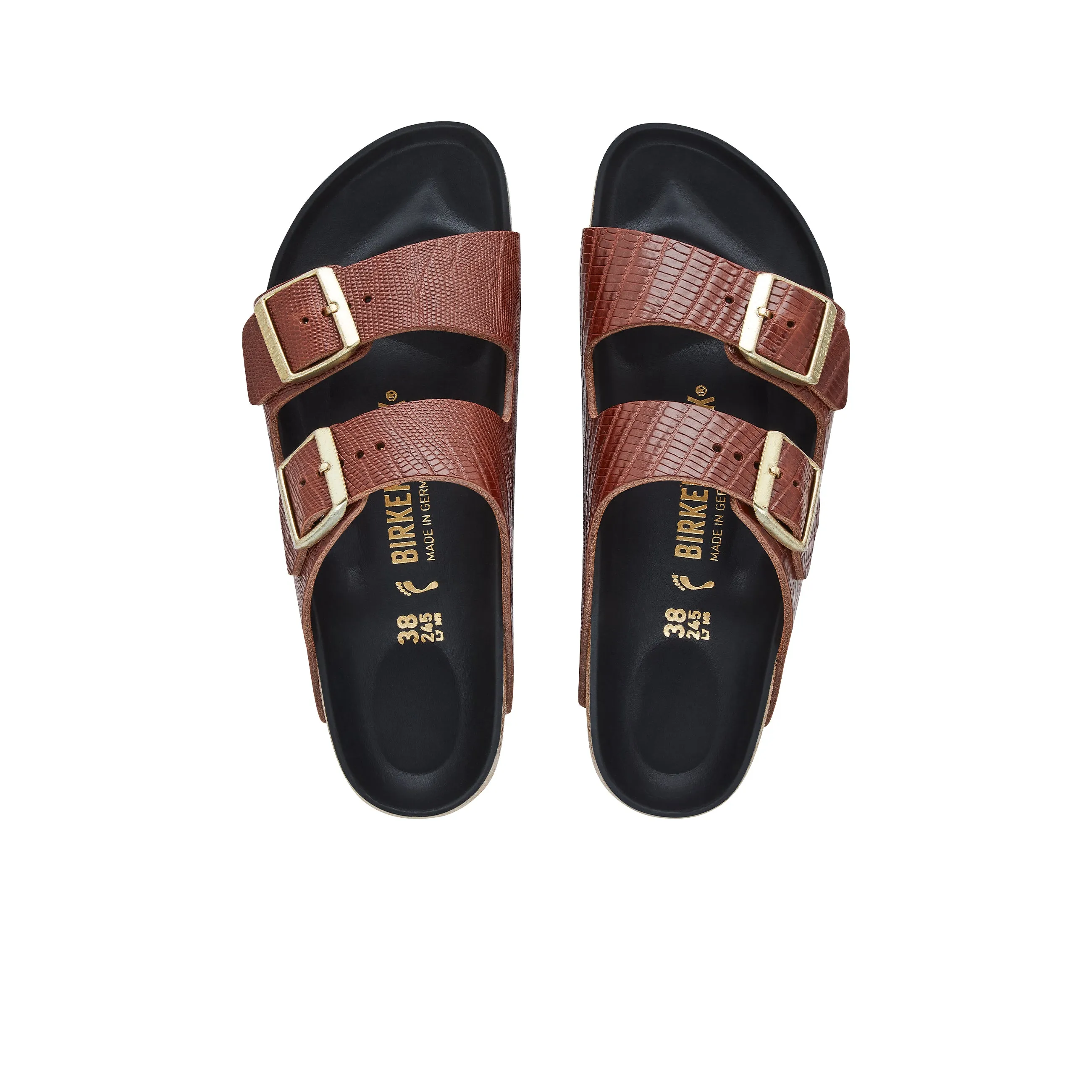 Arizona Cognac Embossed Smooth Leather