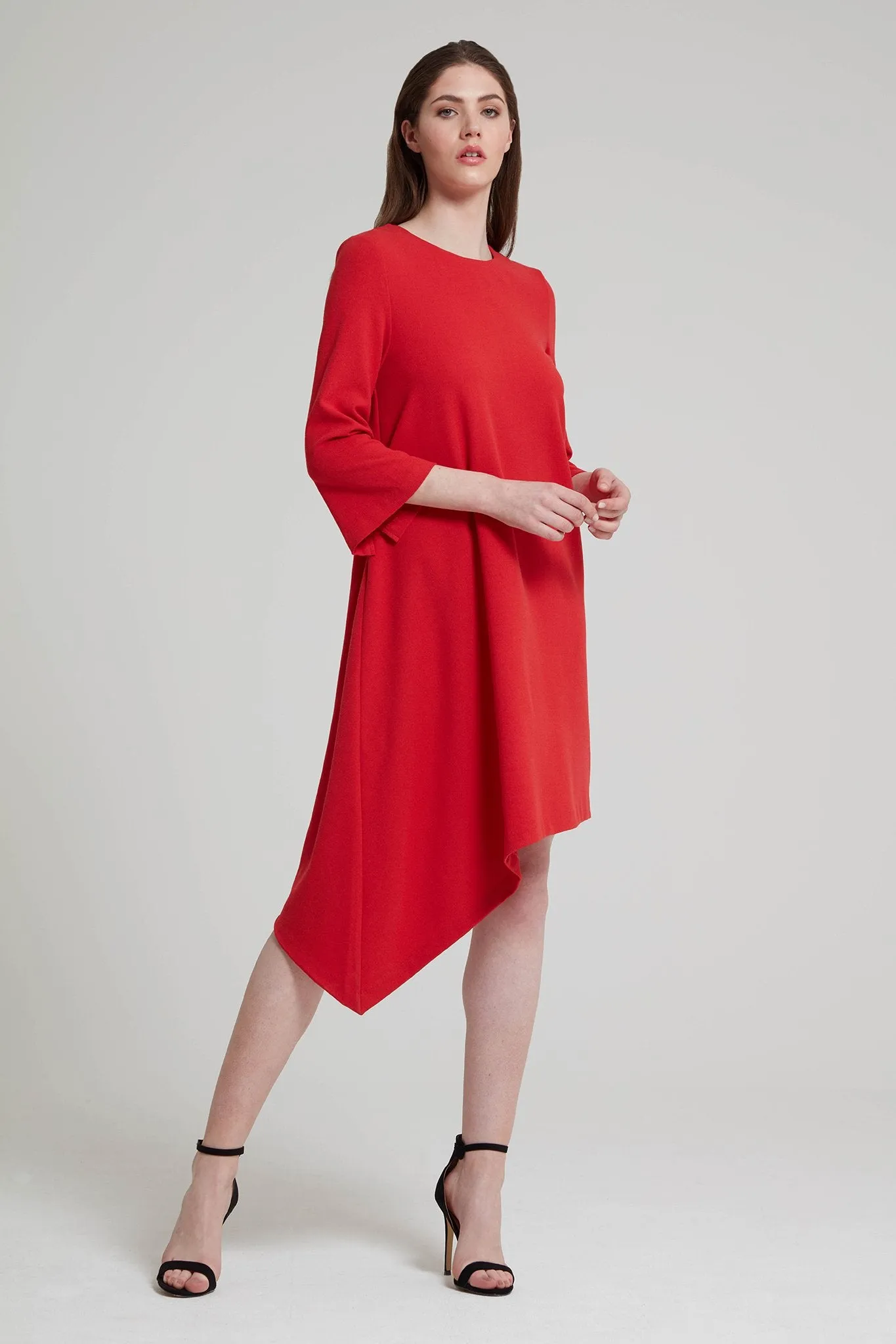 Asymmetric Crepe Dress