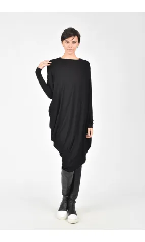 Asymmetric Long Sleeves Tunic Dress