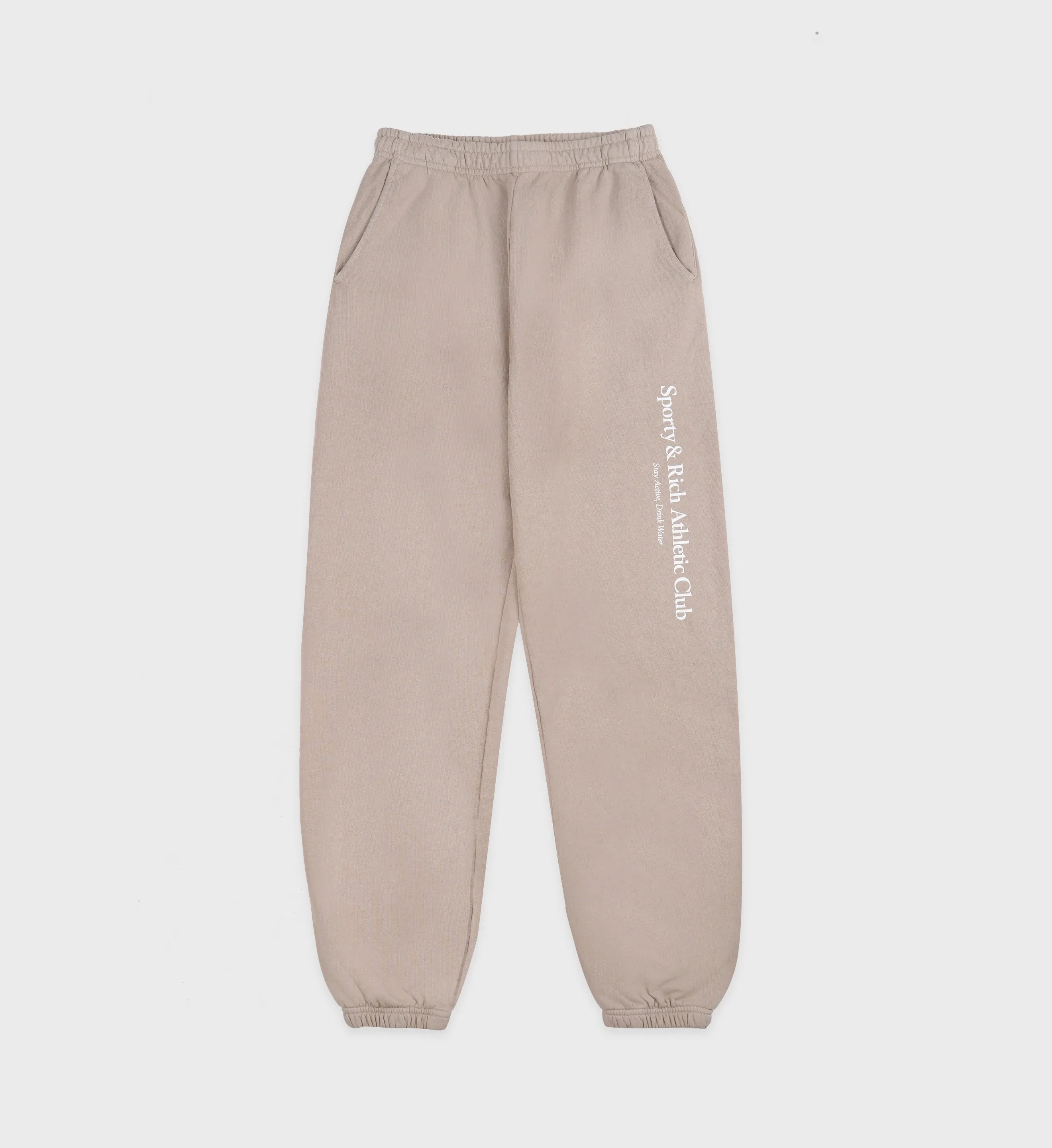 Athletic Club Sweatpant - Elephant/White