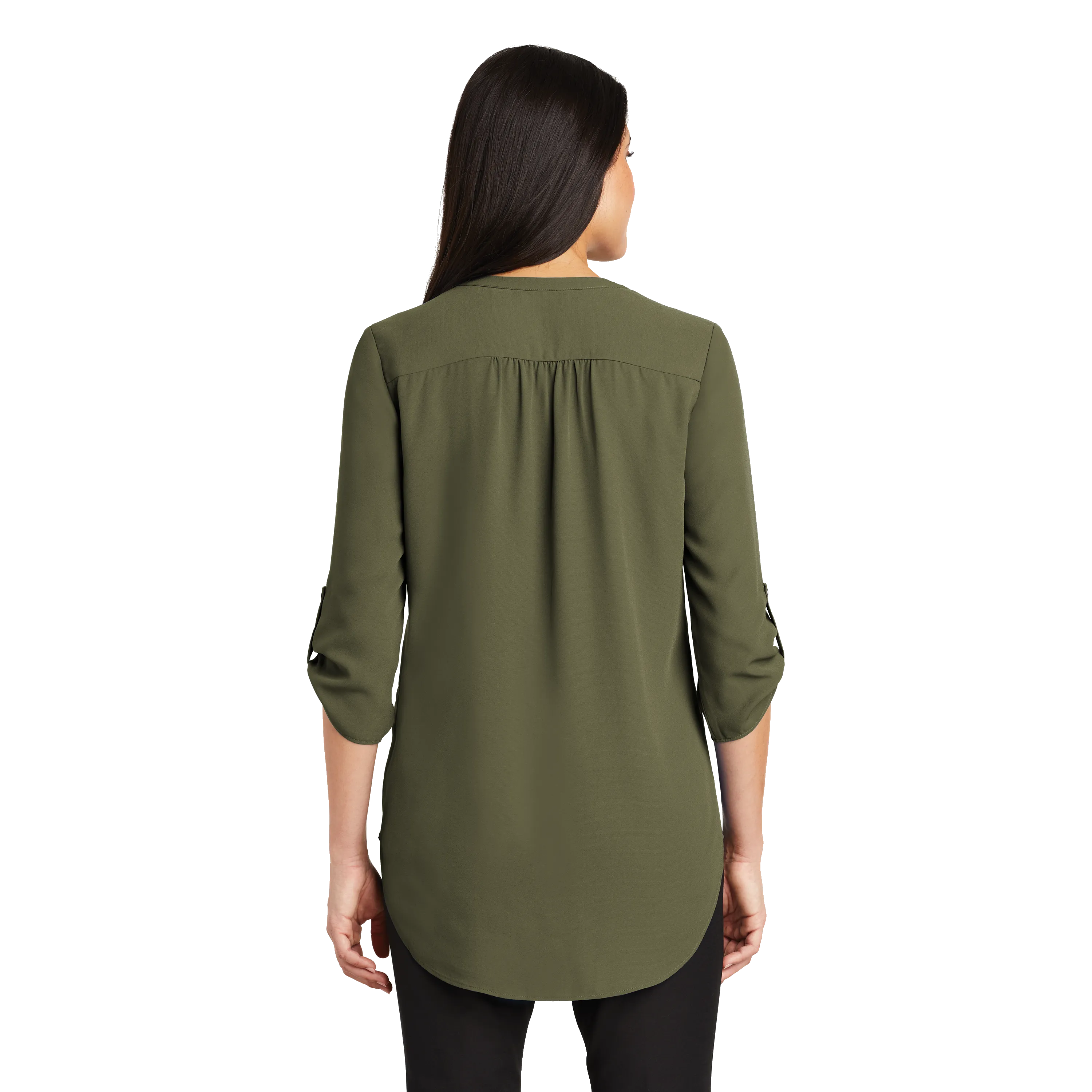 B1977 Ladies 3/4 Sleeve Tunic Blouse