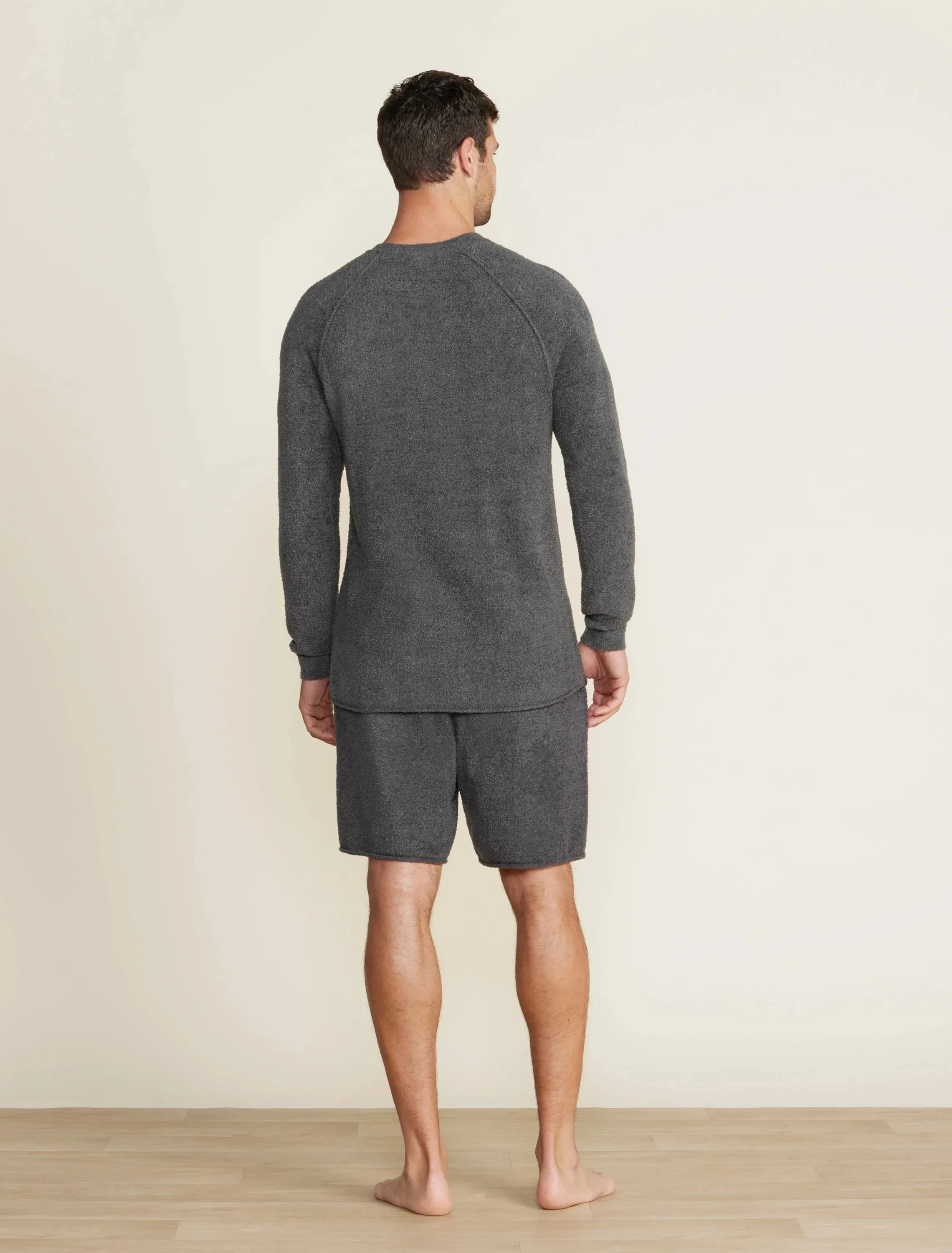 BAREFOOT DREAMS CCL MEN'S RAGLAN PULLOVER CARBON