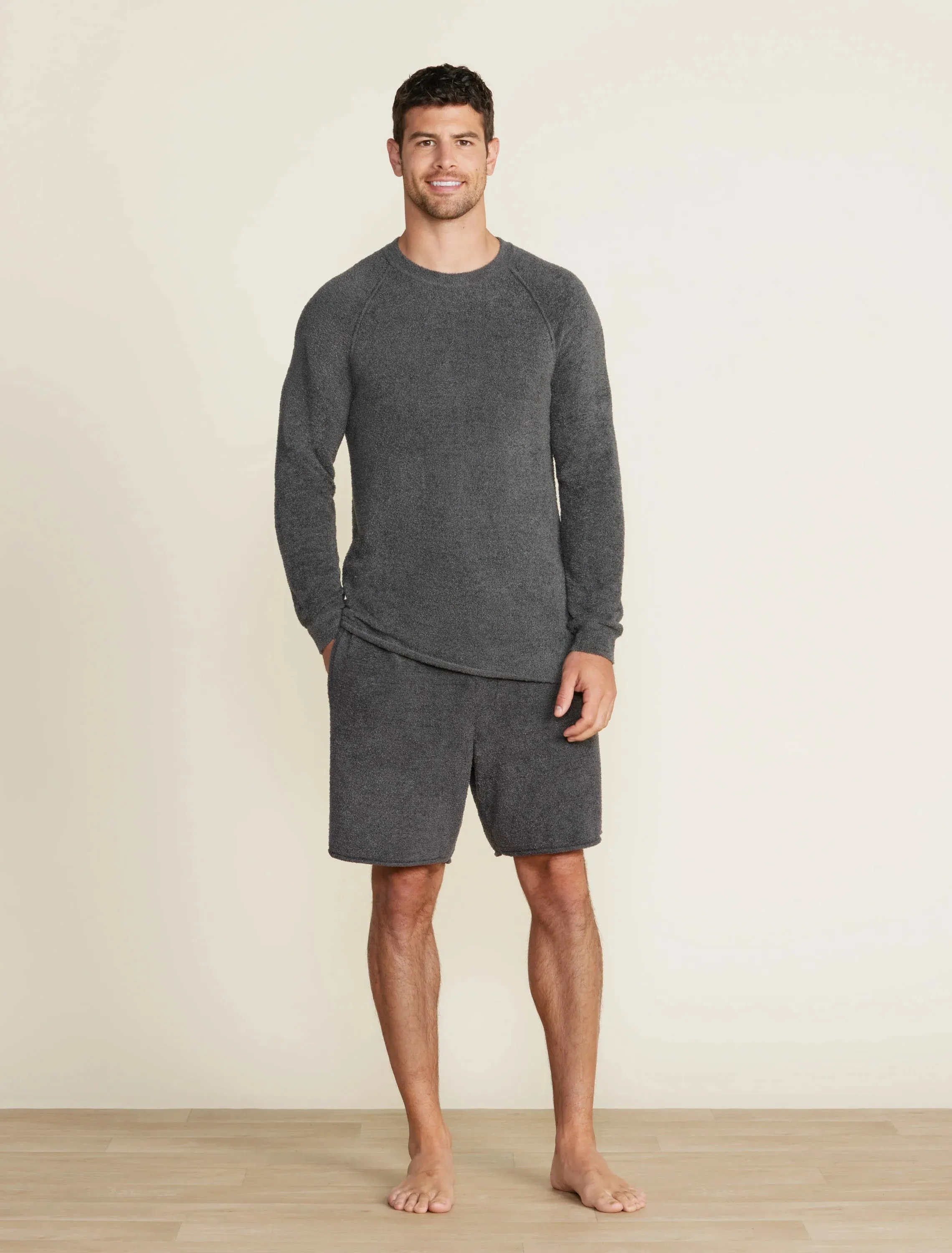 BAREFOOT DREAMS CCL MEN'S RAGLAN PULLOVER CARBON