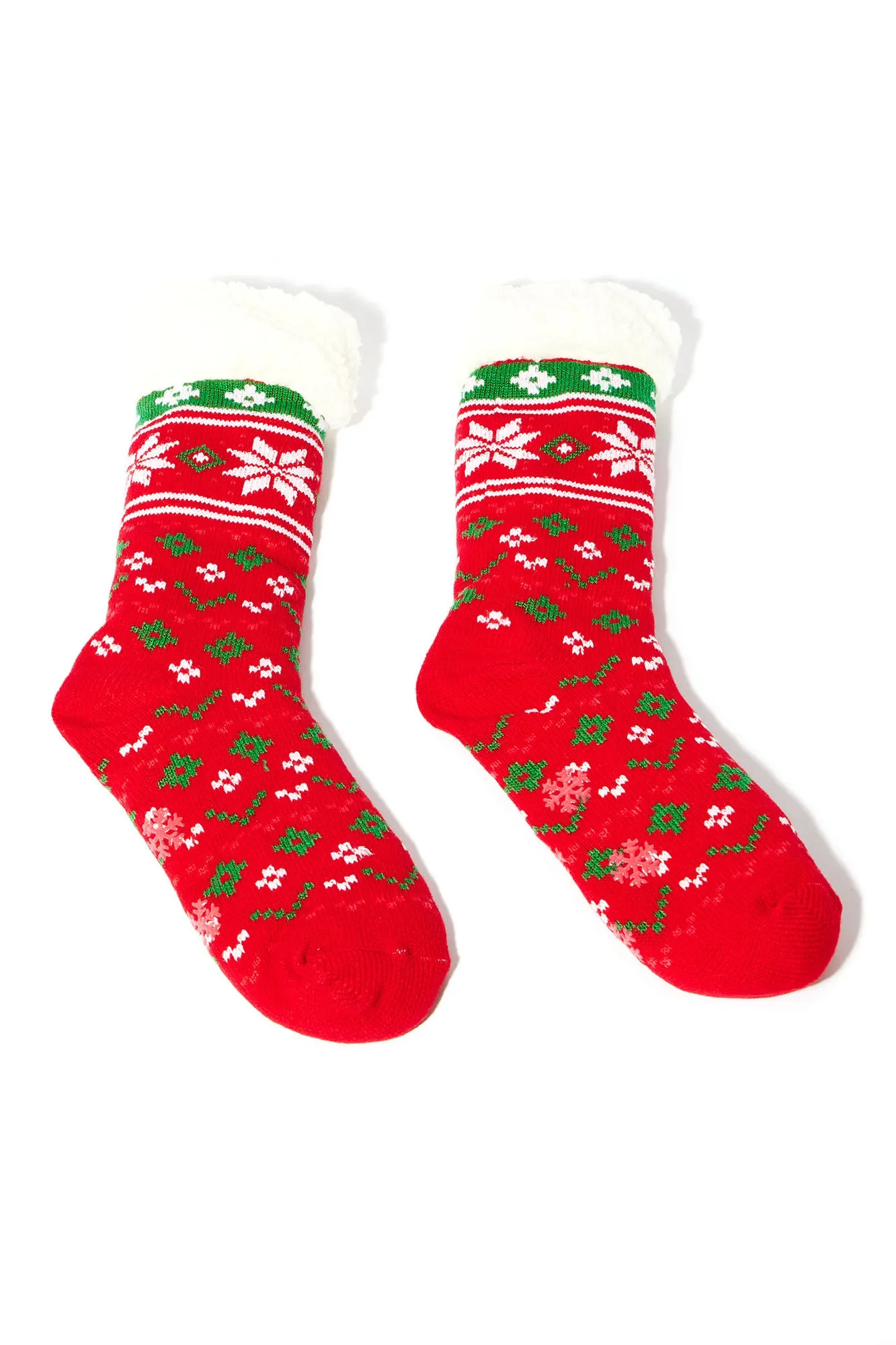 Best Time Of The Year Cozy Socks - Red/combo