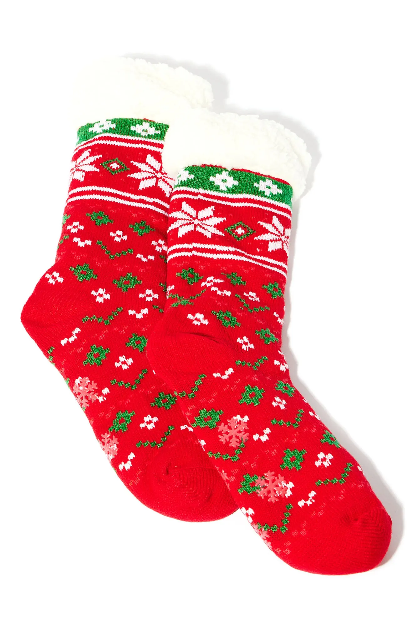 Best Time Of The Year Cozy Socks - Red/combo