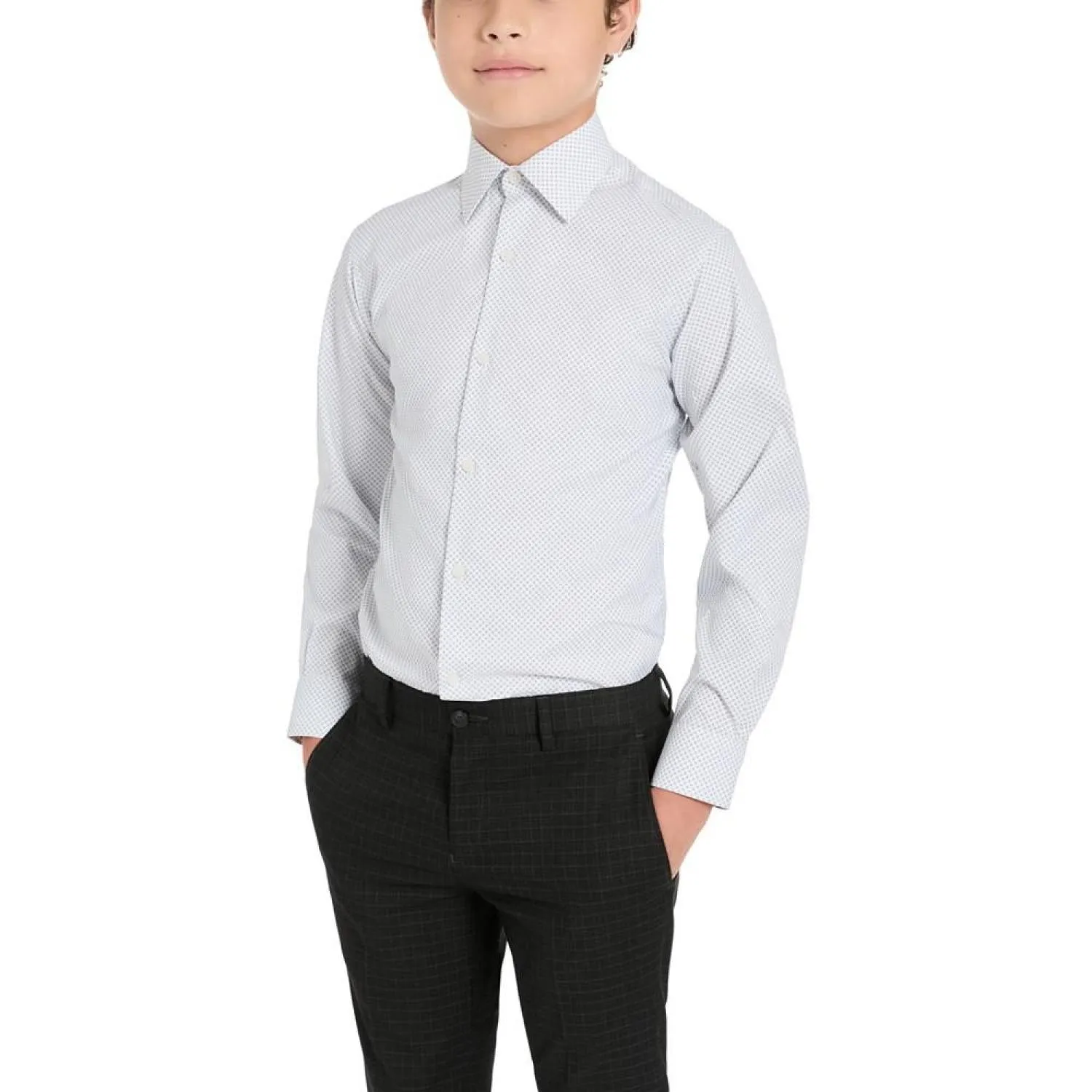 Big Boys Classic Fit Button Up Dress Shirt