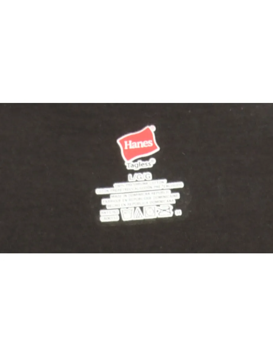 Black Hanes Printed T-shirt - L