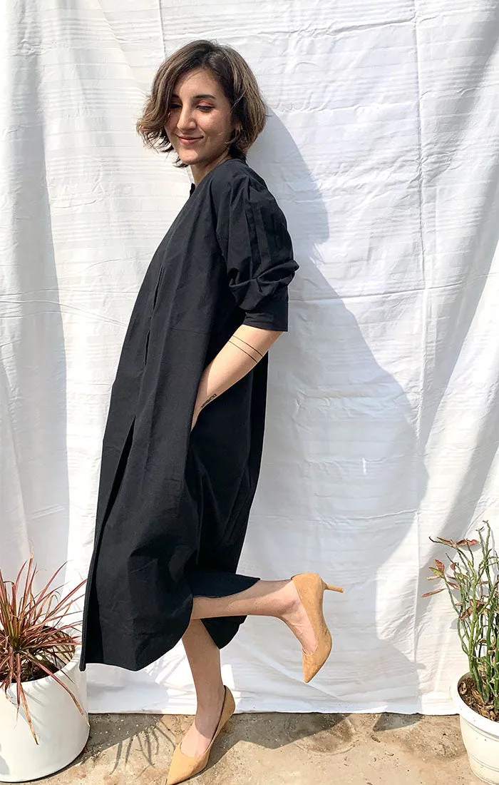 Black Organic Cotton Shift Dress