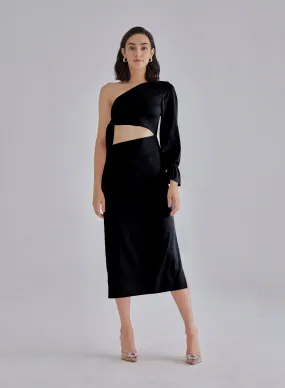 Black Palace Midi Dress