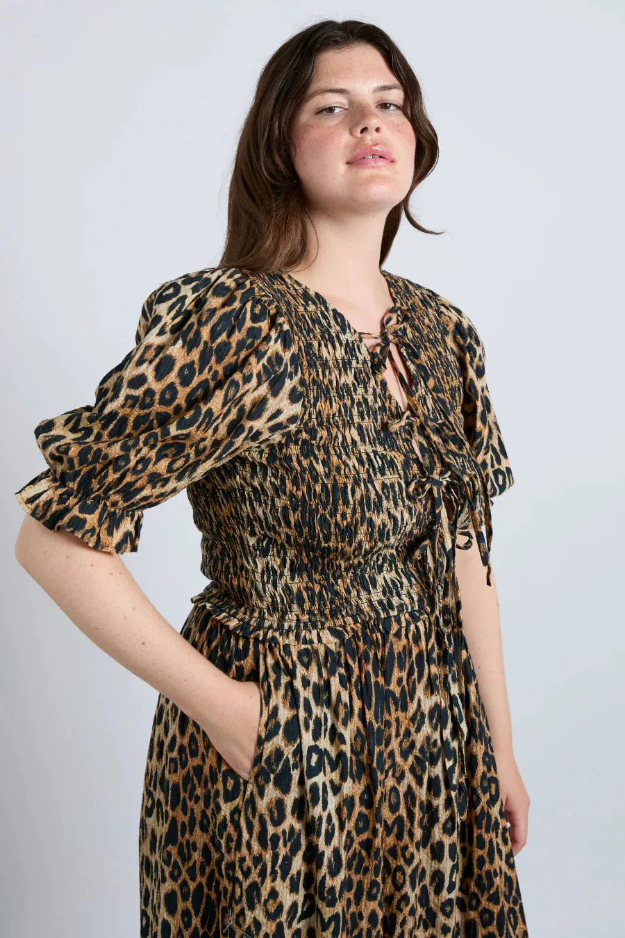 Bluebelle Midi Dress Leopard Print