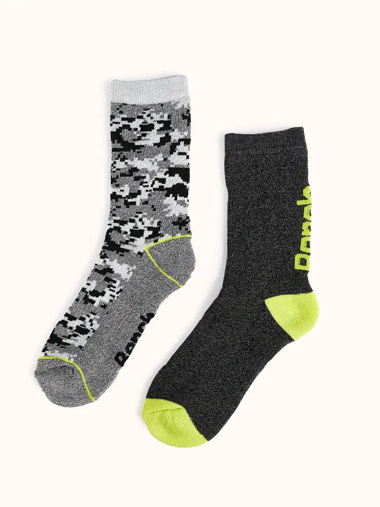 Boys' Full Cushion Crew Boot Socks (2 Pairs) - Grey