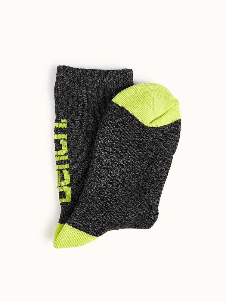 Boys' Full Cushion Crew Boot Socks (2 Pairs) - Grey