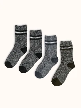 Boys' Full Cushion Crew Boot Socks (4 Pairs)