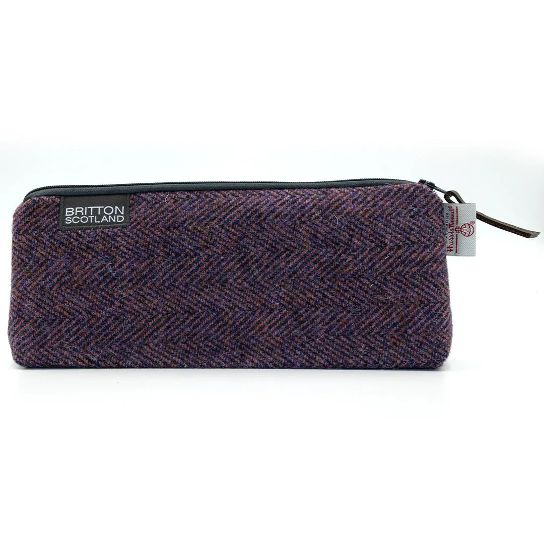 Britton Scotland Handmade Harris Tweed Large Pencil Case