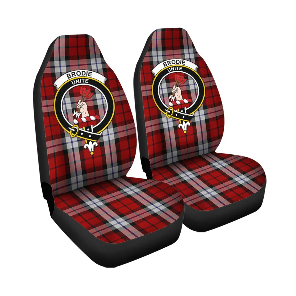 Brodie Dress Tartan Car Seat Cover with Family Crest