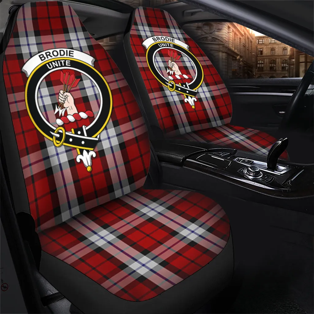 Brodie Dress Tartan Car Seat Cover with Family Crest