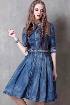 Button Down Denim Dress