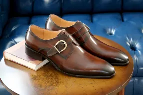 Calfskin Monkstrap Chestnut