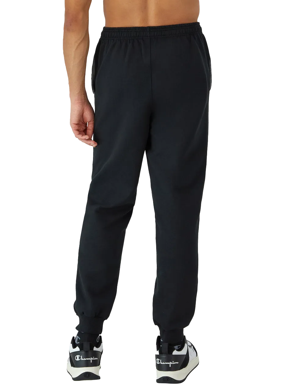 Champion Men's Powerblend Graphic Joggers, Chrome C, 31"