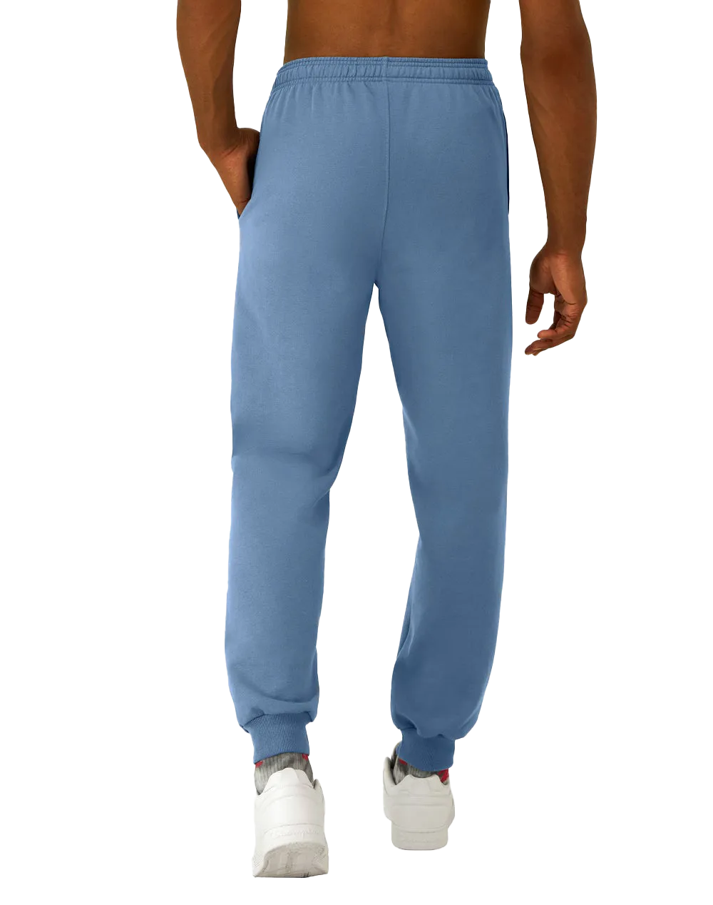 Champion Men's Powerblend Graphic Joggers, Chrome C, 31"