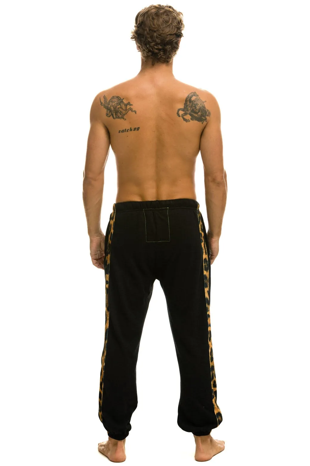 CHEETAH STRIPE SWEATPANTS - BLACK // CHEETAH