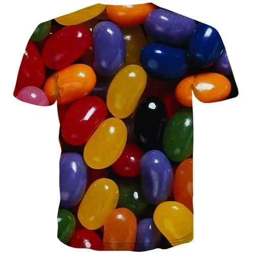 Chocolate T shirts Men Candy Tshirts Novelty Element Tshirt Printed Colorful T-shirts 3d Short Sleeve Hip hop Unisex Tee O-neck