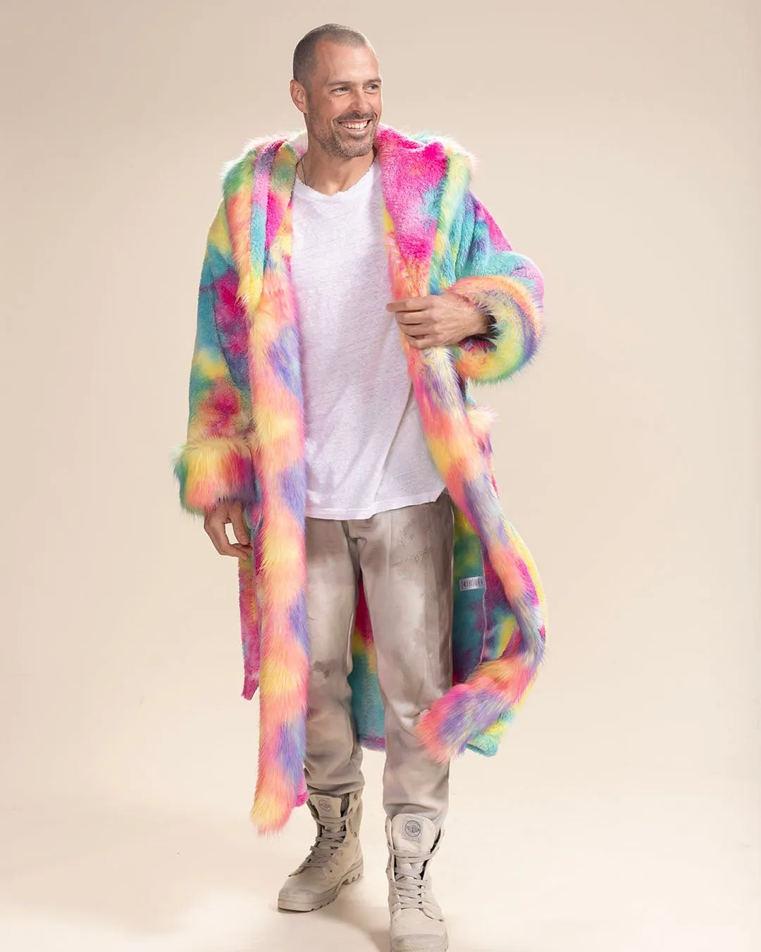 Classic Men's Luxury Robe | Rainbow Bear