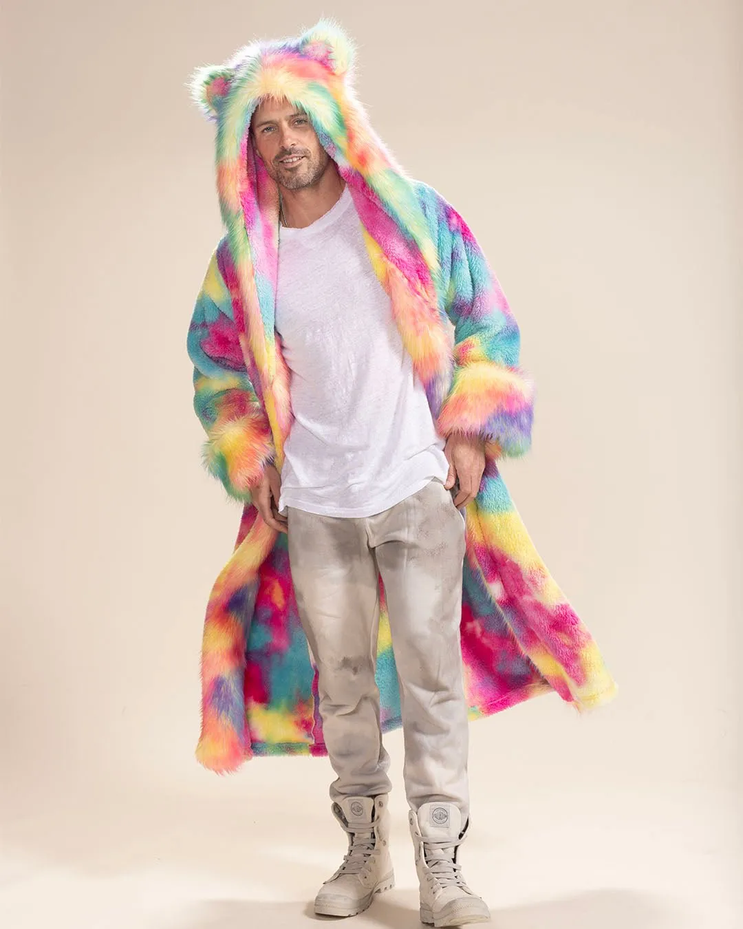 Classic Men's Luxury Robe | Rainbow Bear