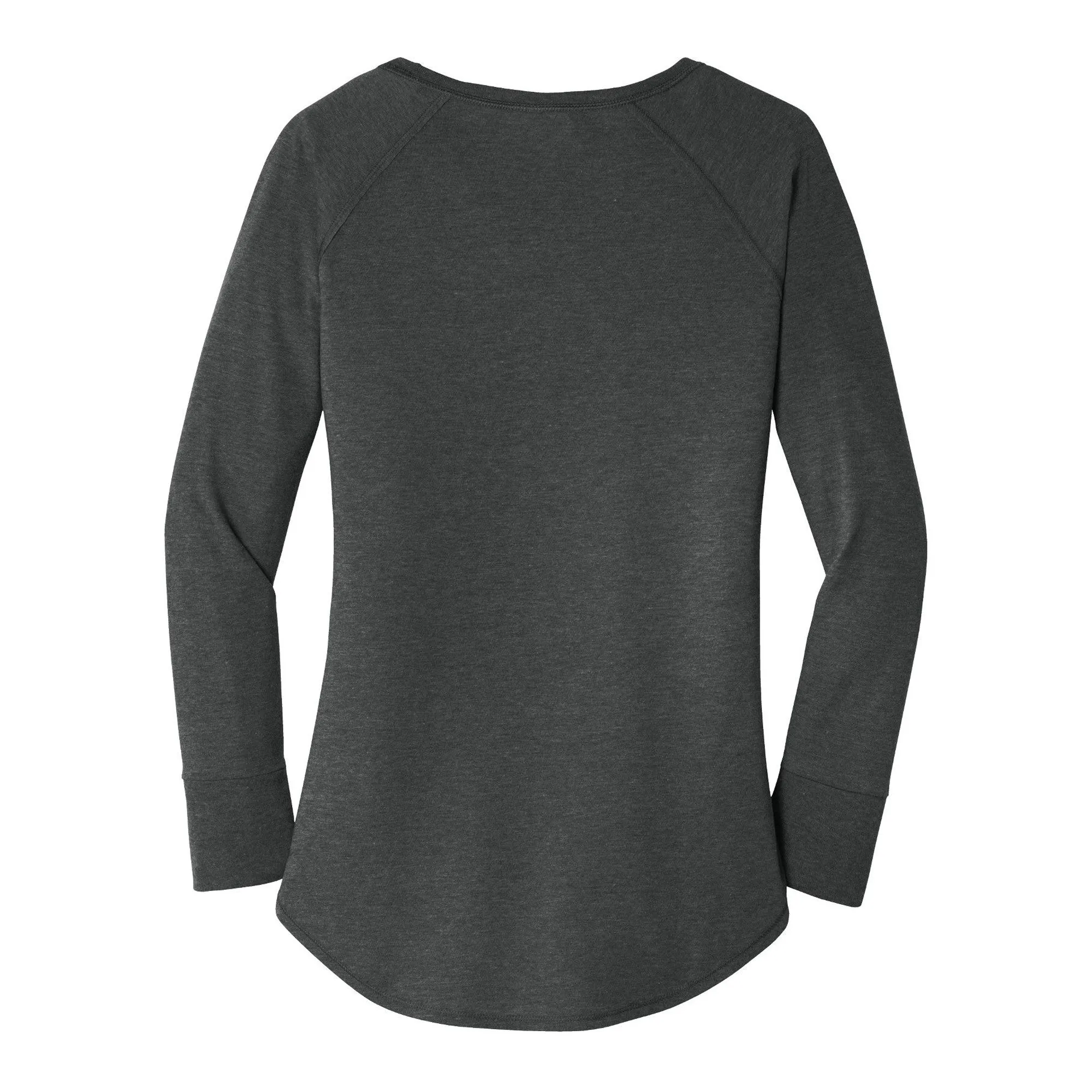 Colorado Thin Script Ladies Triblend Long Sleeve Tunic - Black Frost