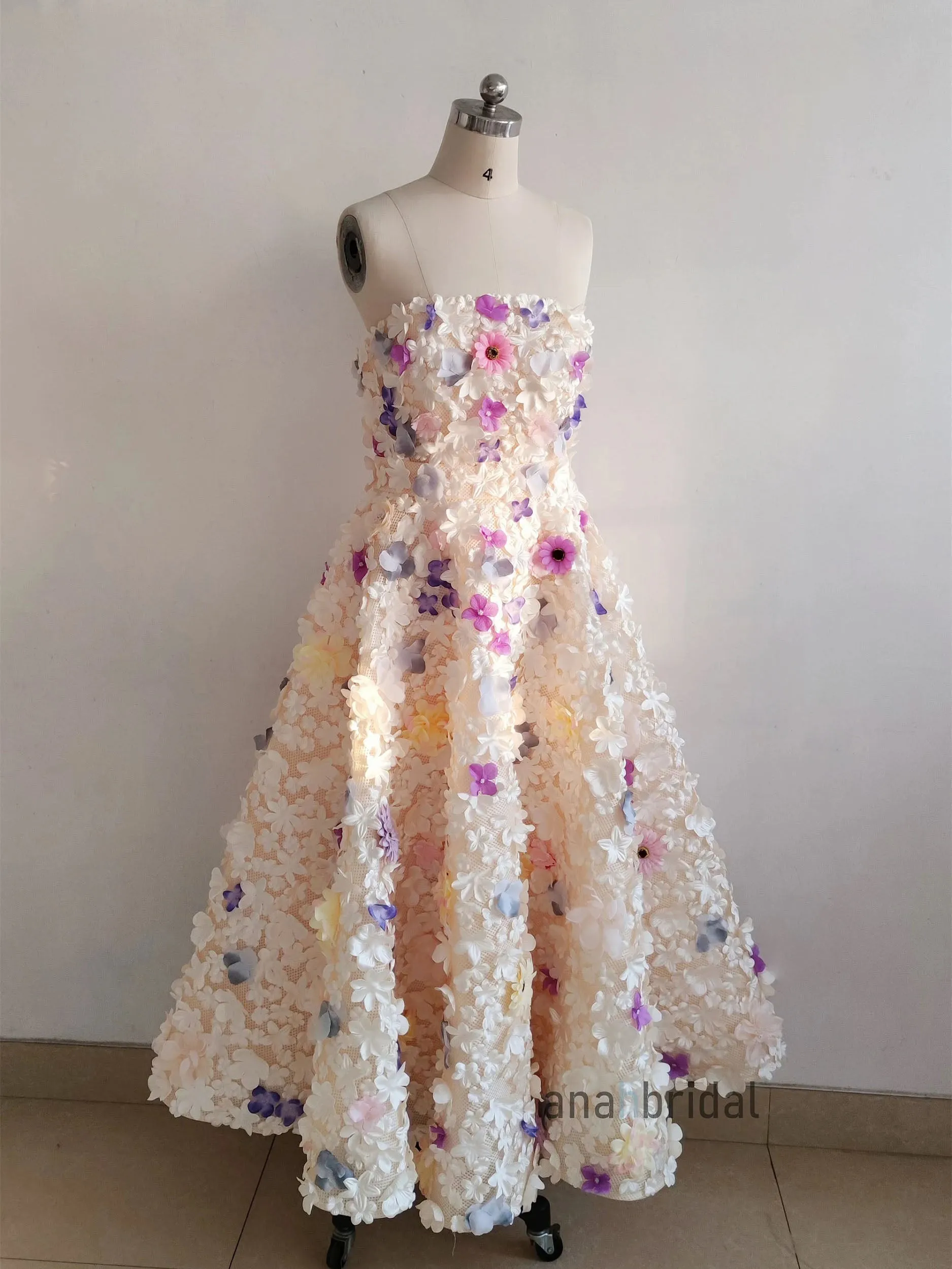 Colourful Handmade Wedding Dress/Short Prom Dress/Party Dress