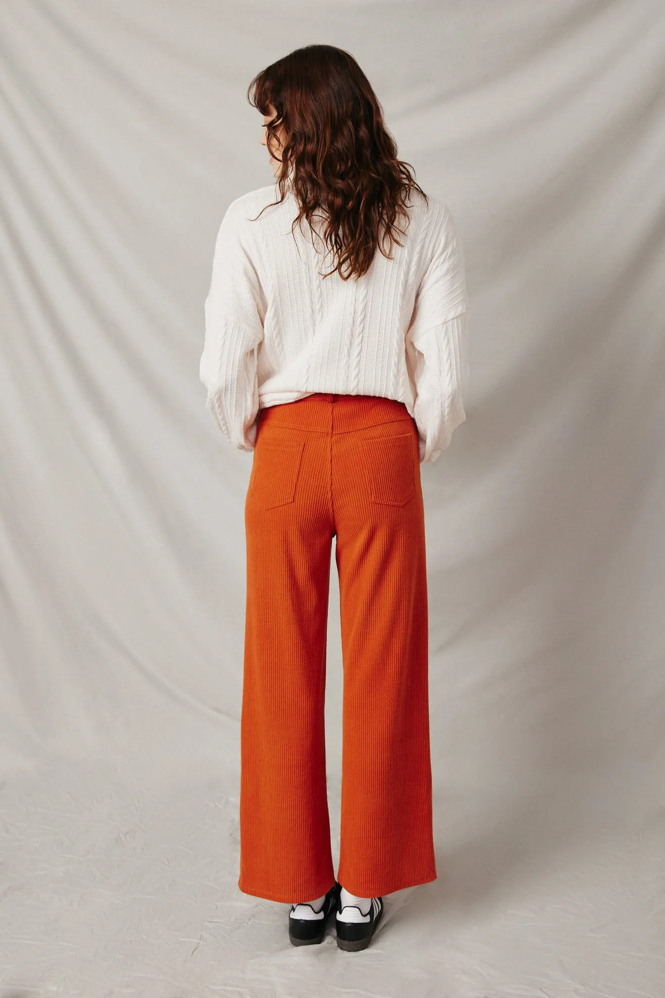 Corduroy Straight Leg Pants