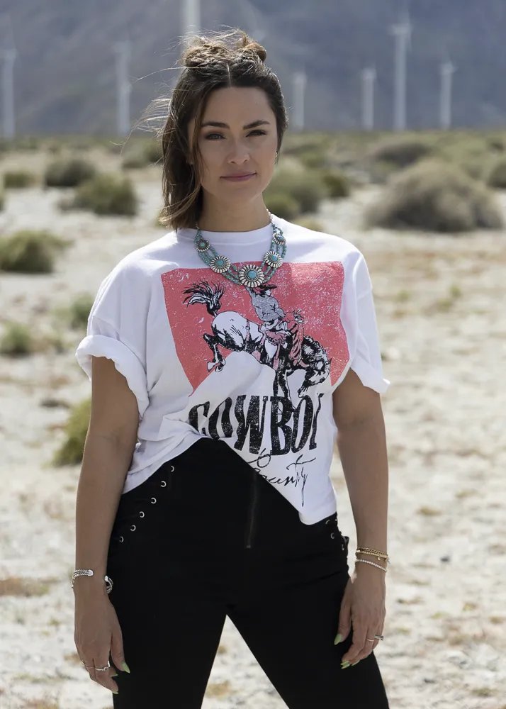 Cowboy Country Rodeo Graphic Crop Tee