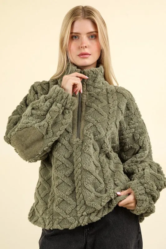 Cozy Cable Knit Elbow Patch Pullovers - 3 Colors!