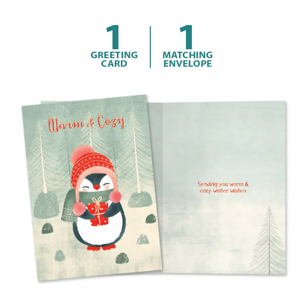 Cozy Penguin Single Card