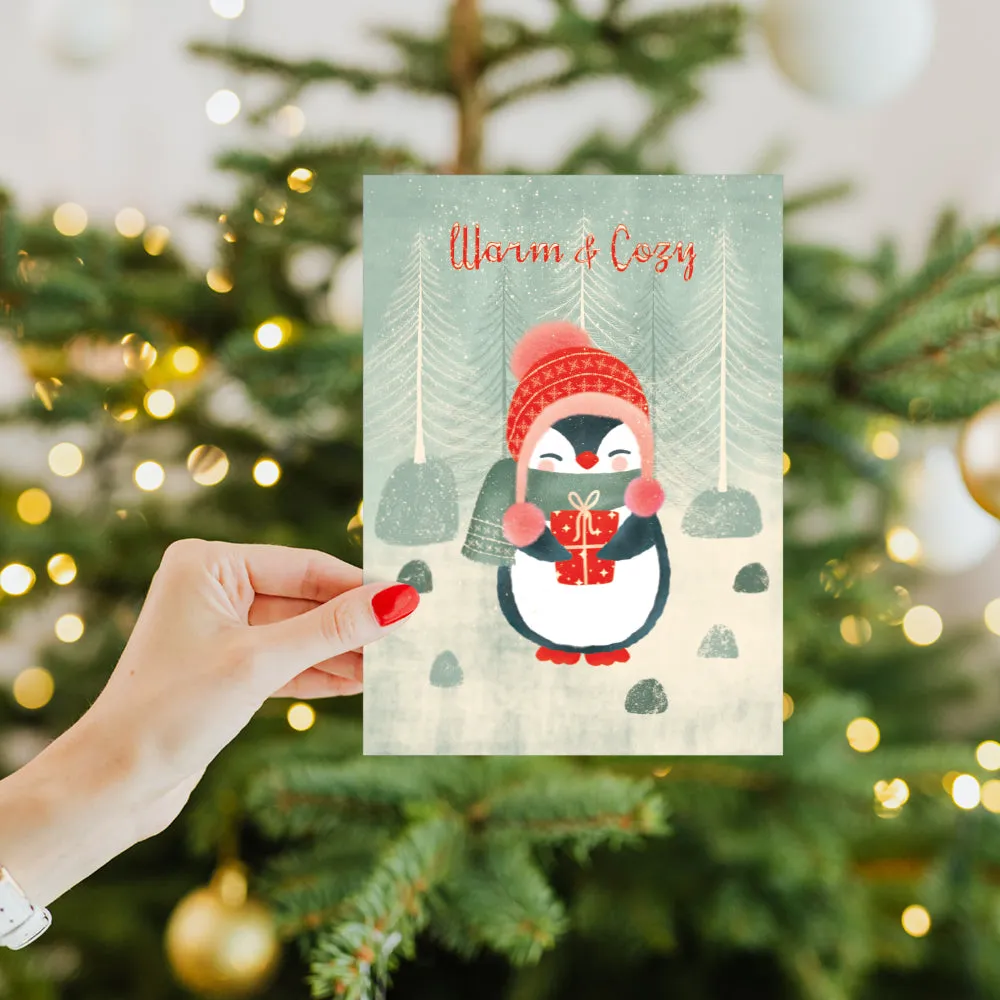 Cozy Penguin Single Card