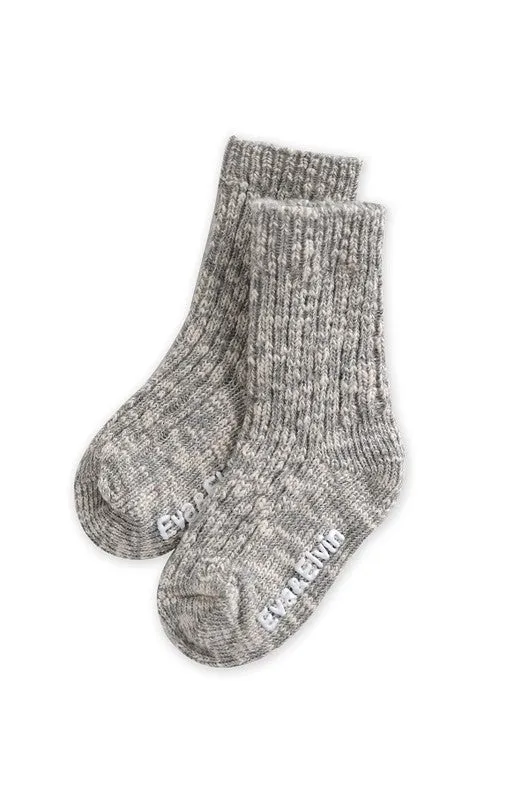 Cozy Ribbed Socks (Pink/Beige/Grey)