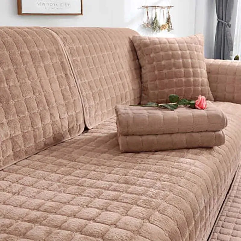 Cozy Soft Thick Plush Non-Slip Sofa Cover