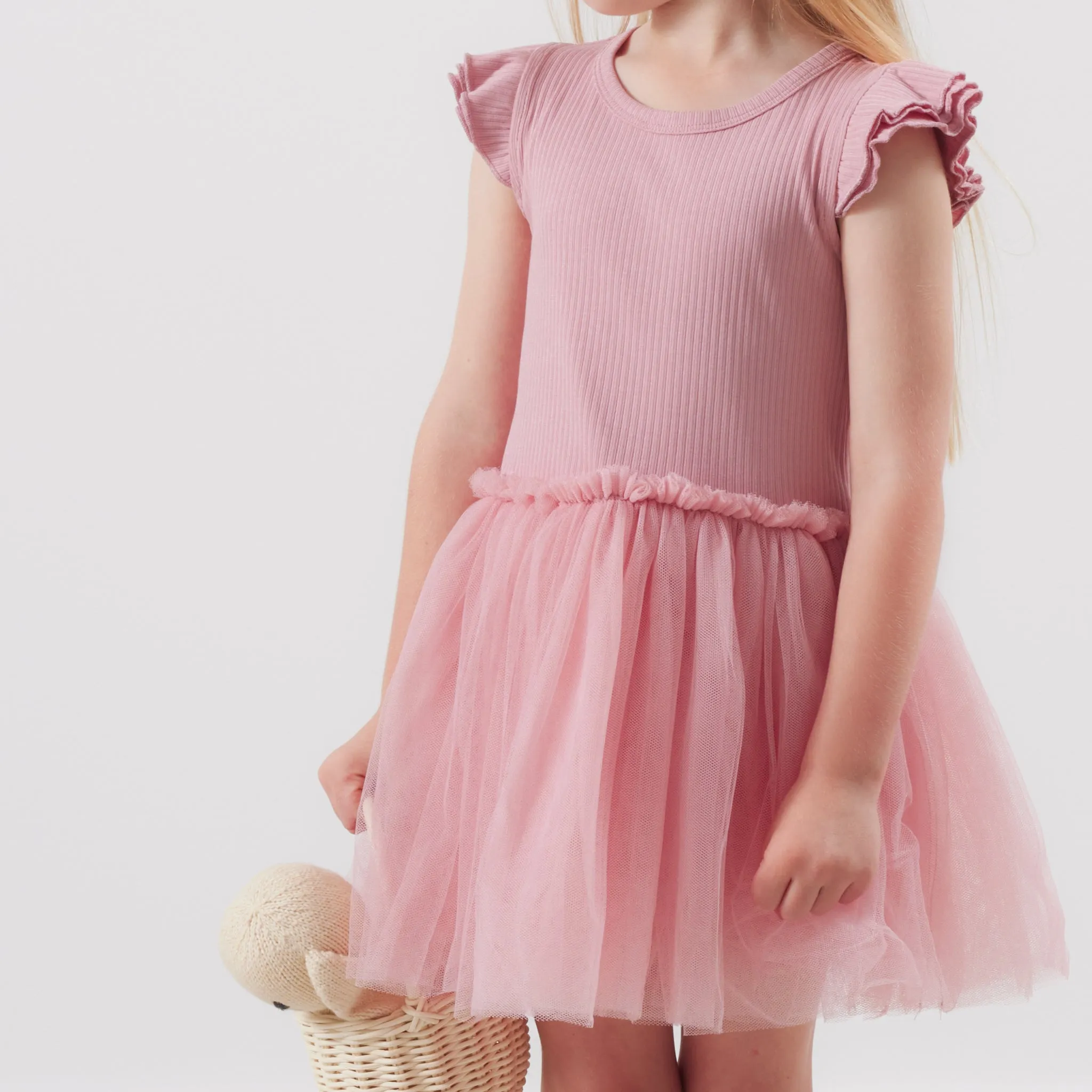 Cozy Summer Tutu Dress - Rosewater