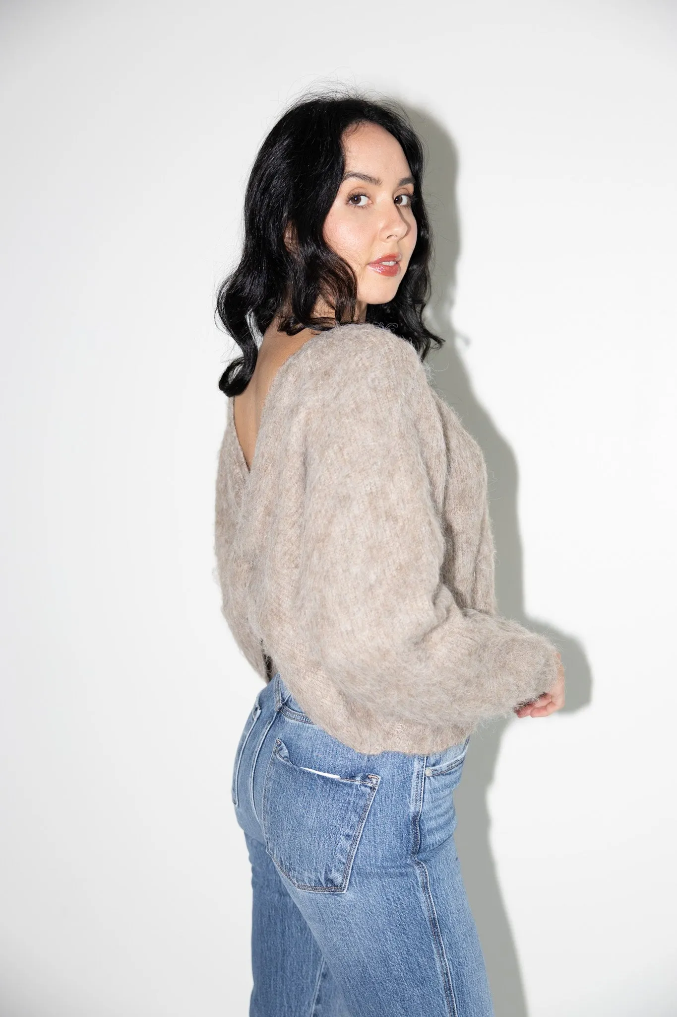 Cozy Twist-Back Sweater