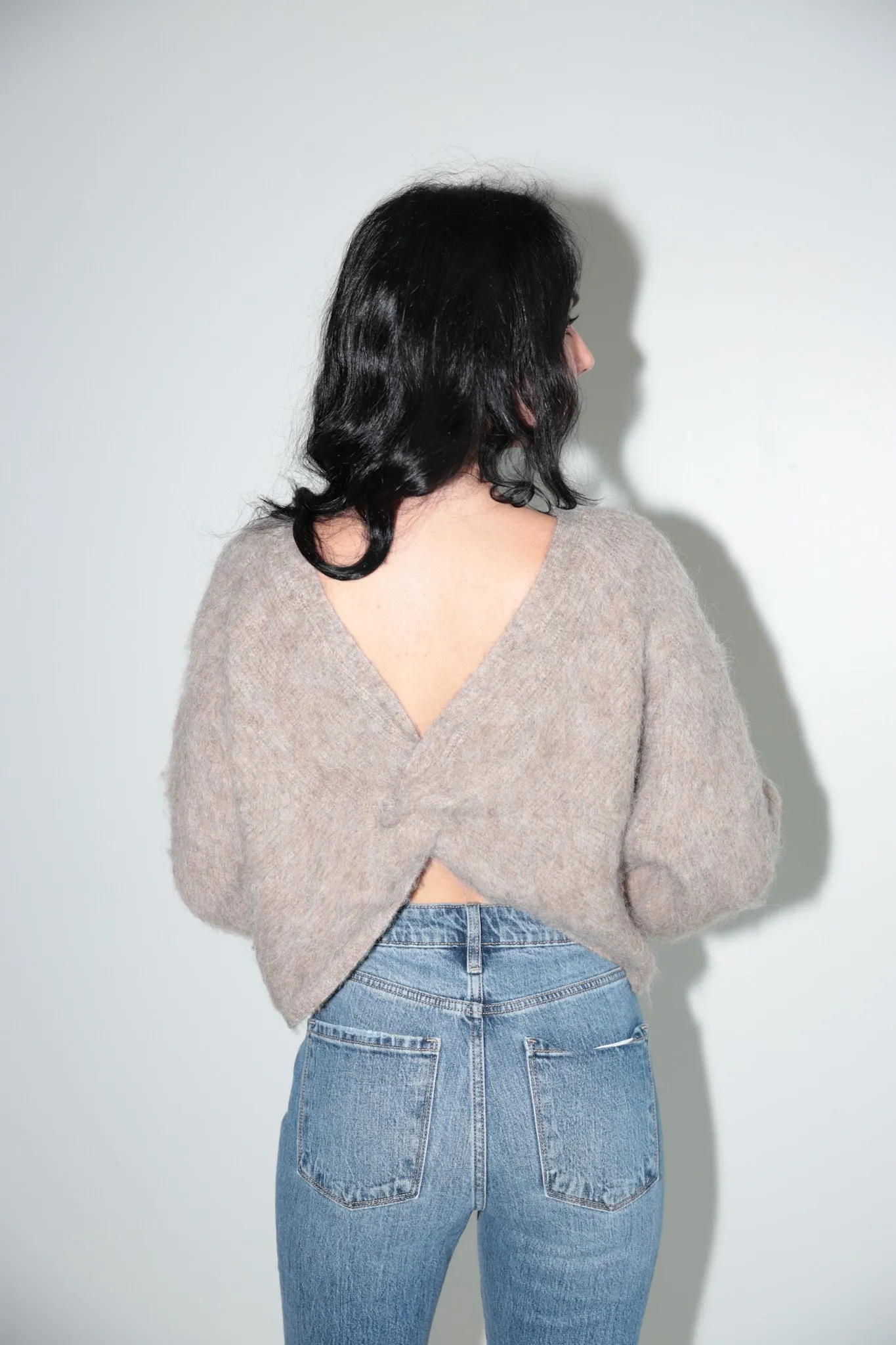 Cozy Twist-Back Sweater