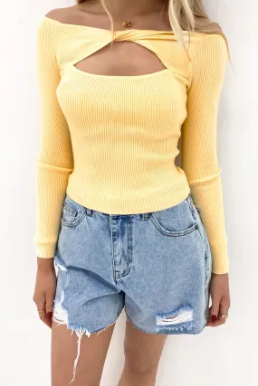 Daria Knit Top Yellow