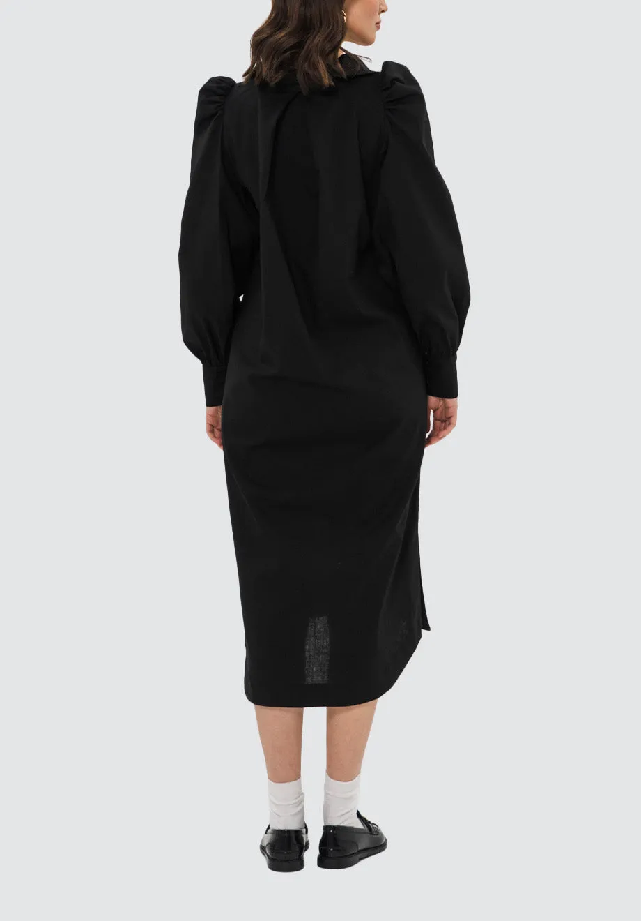 Denis Shirt Dress | Black