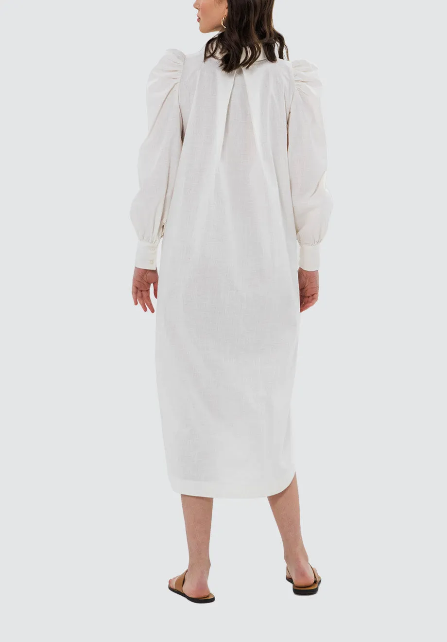 Denis Shirt Dress | Milky White