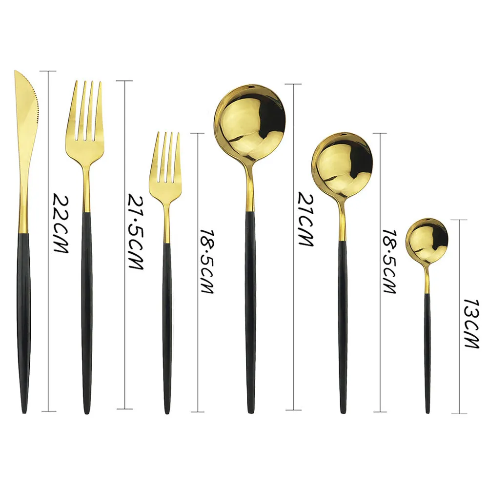 Direct Sales Stainless Steel Knife, Fork and Spoon Spoon Cutlery Set Western Food Dessert Fork Spoon Cutlery Knife and Fork Tableware Six Sets