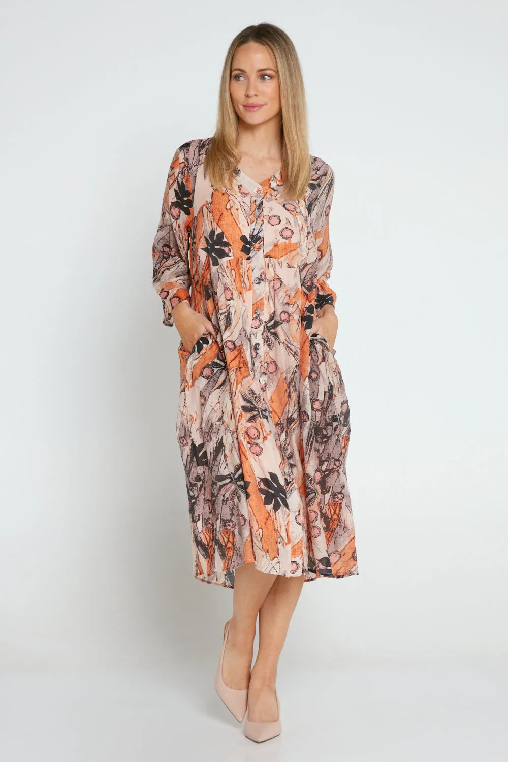 Divina Dress - Autumn Print